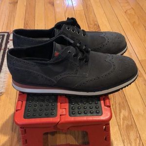 Prada Brogue Suede Shoes